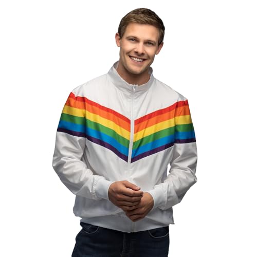 boland-vintage-rainbow-trainingsjacke-herren-l-retro image 6