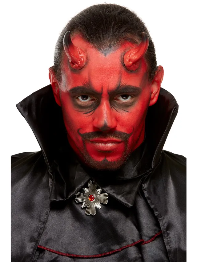 smiffys-makeup-fx-devil-schminkset-rot-schwarz-h-rner image 1