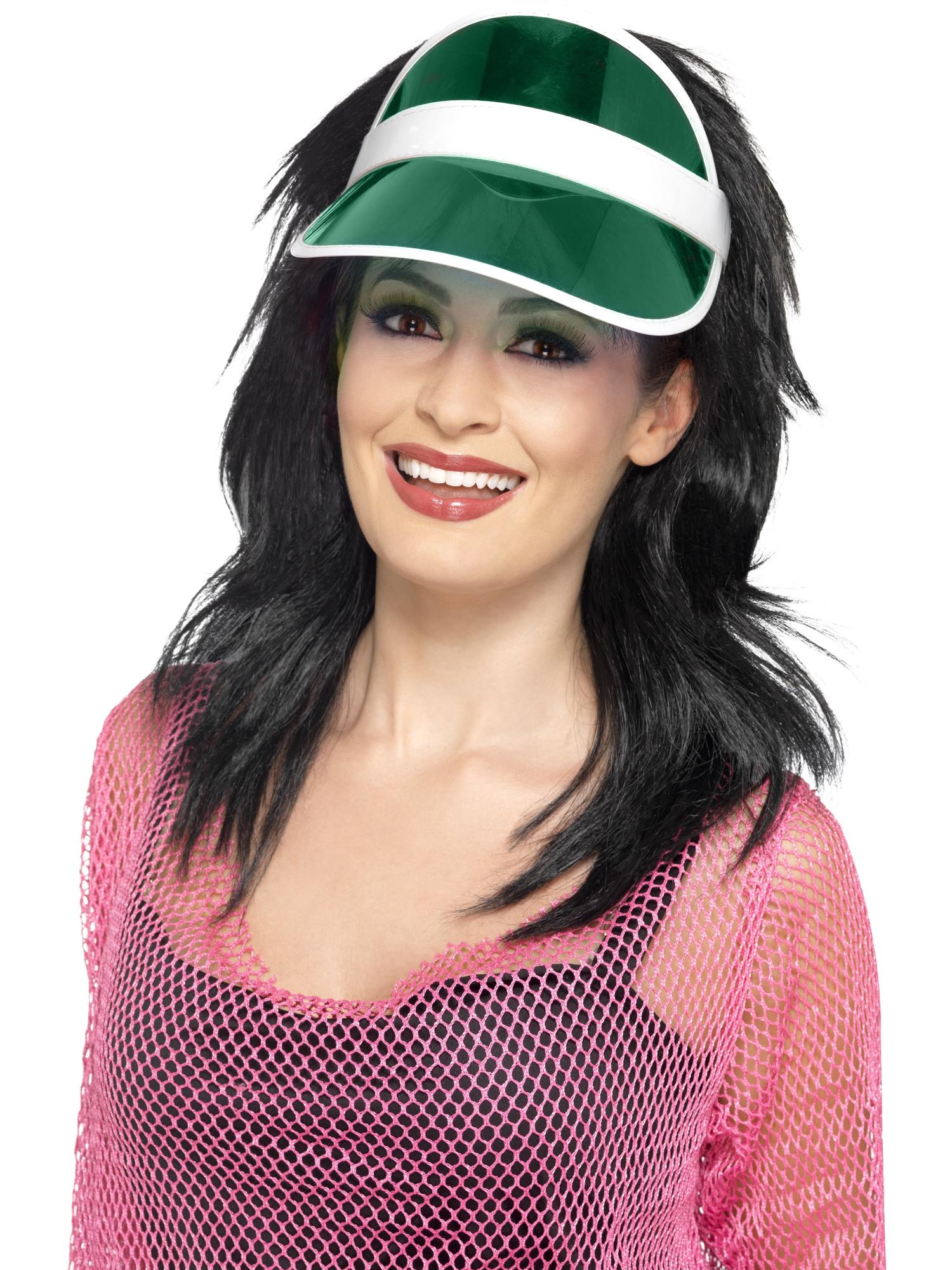 smiffys-fever-80s-sun-visor-kappe-gr-n-einheitsgr-e image 1