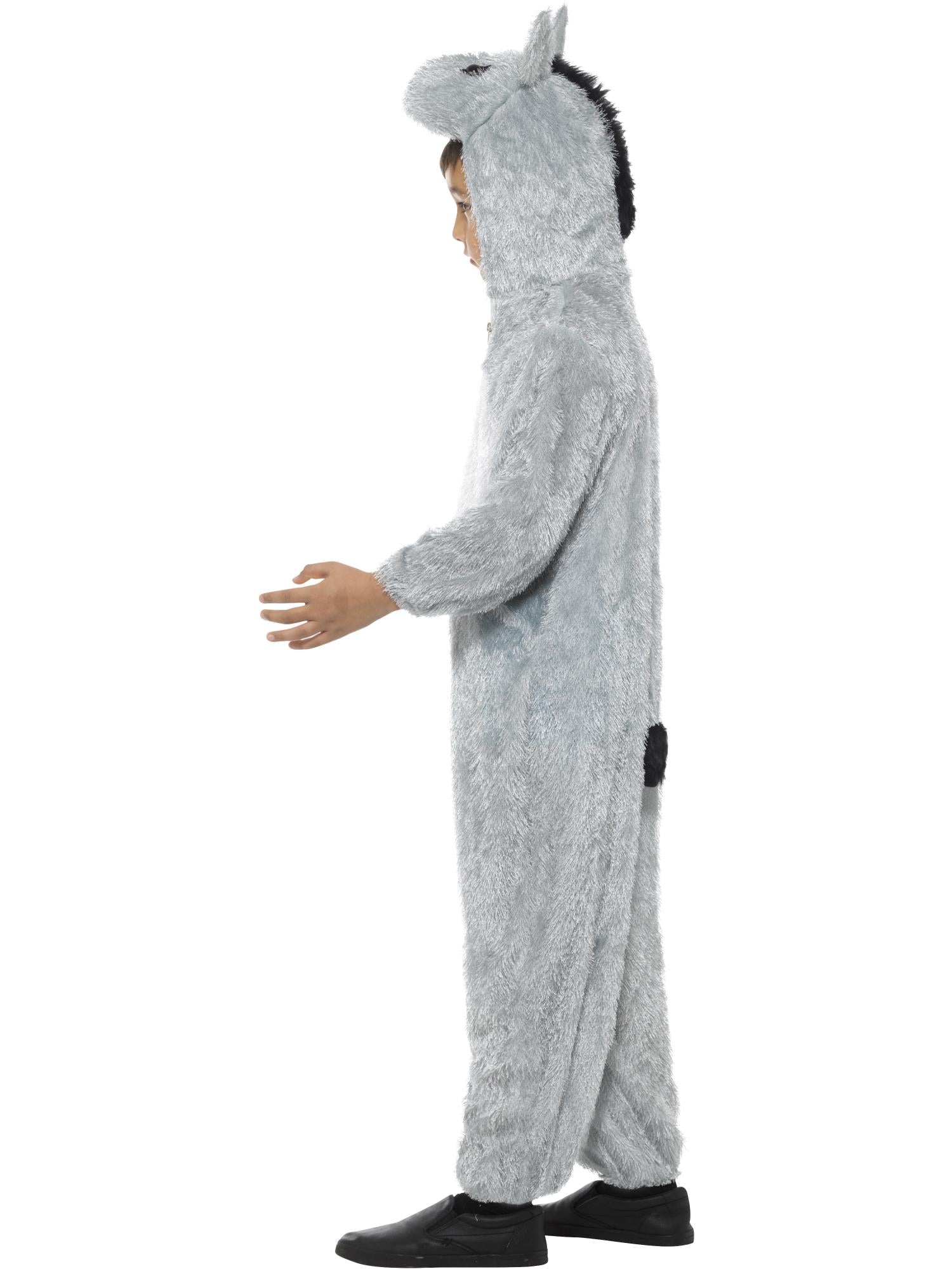 smiffys-esel-kost-m-kinder-grau-overall-mit-kapuze image 3