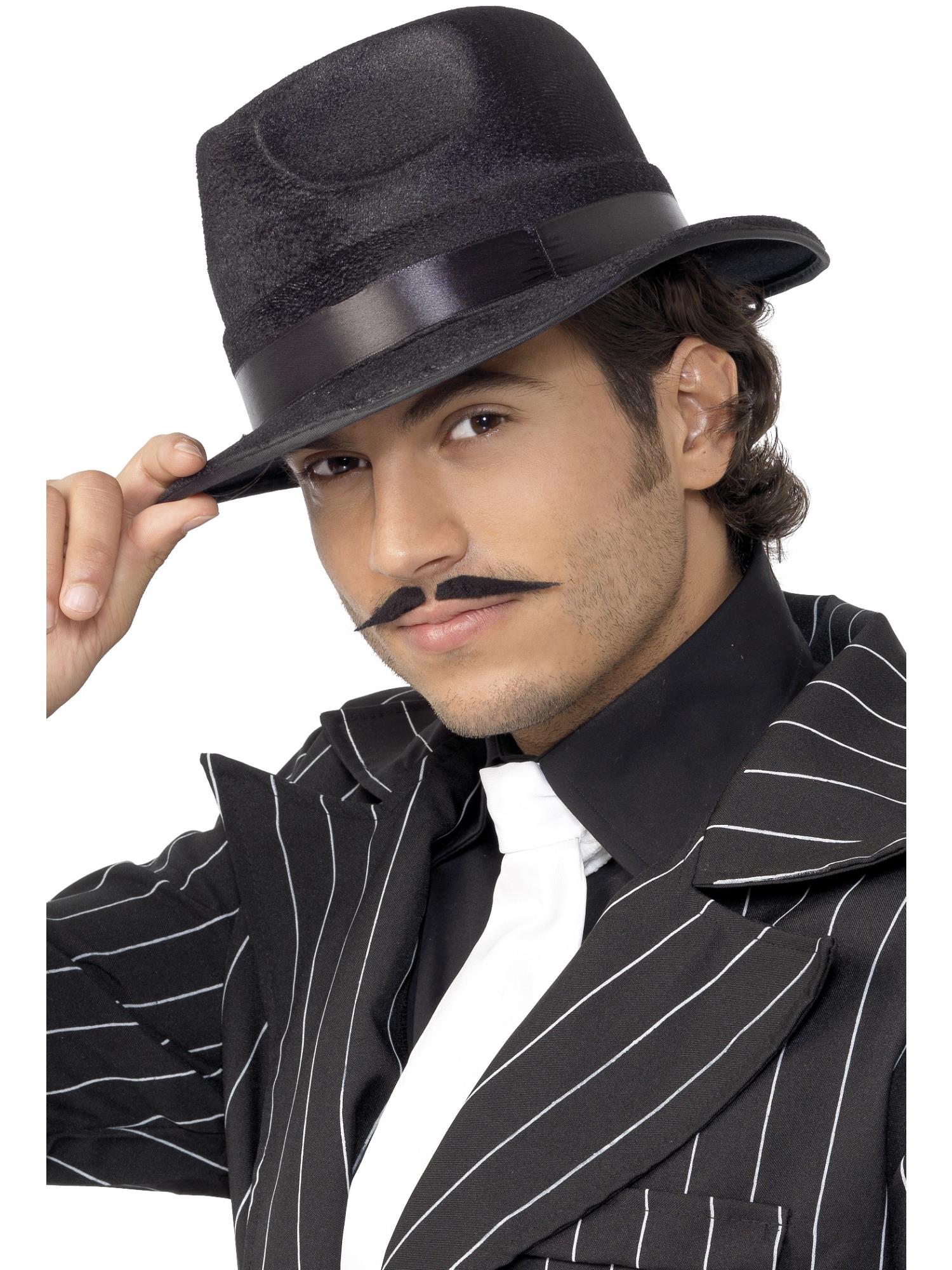 smiffys-fever-fedora-hut-schwarz-gangster-hut image 1