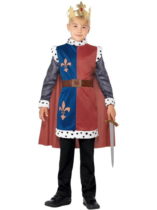 smiffys-fever-king-arthur-kost-m-kinder-rot-tunikas image 1