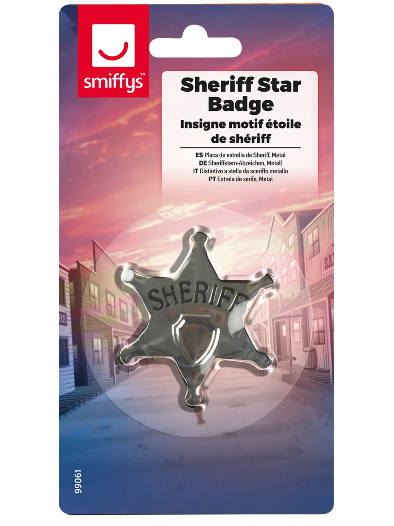 smiffys-fever-sheriff-star-badge-metall-abzeichen-silber image 1