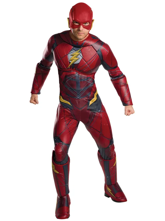 rubie-s-deluxe-justice-league-flash-kost-m-erwachsene-xl-jumpsuit image 1