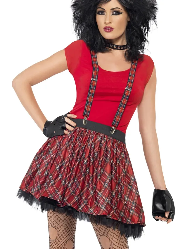 smiffys-fever-punk-kit-damen-tartan-tutu-3-teilig image 1