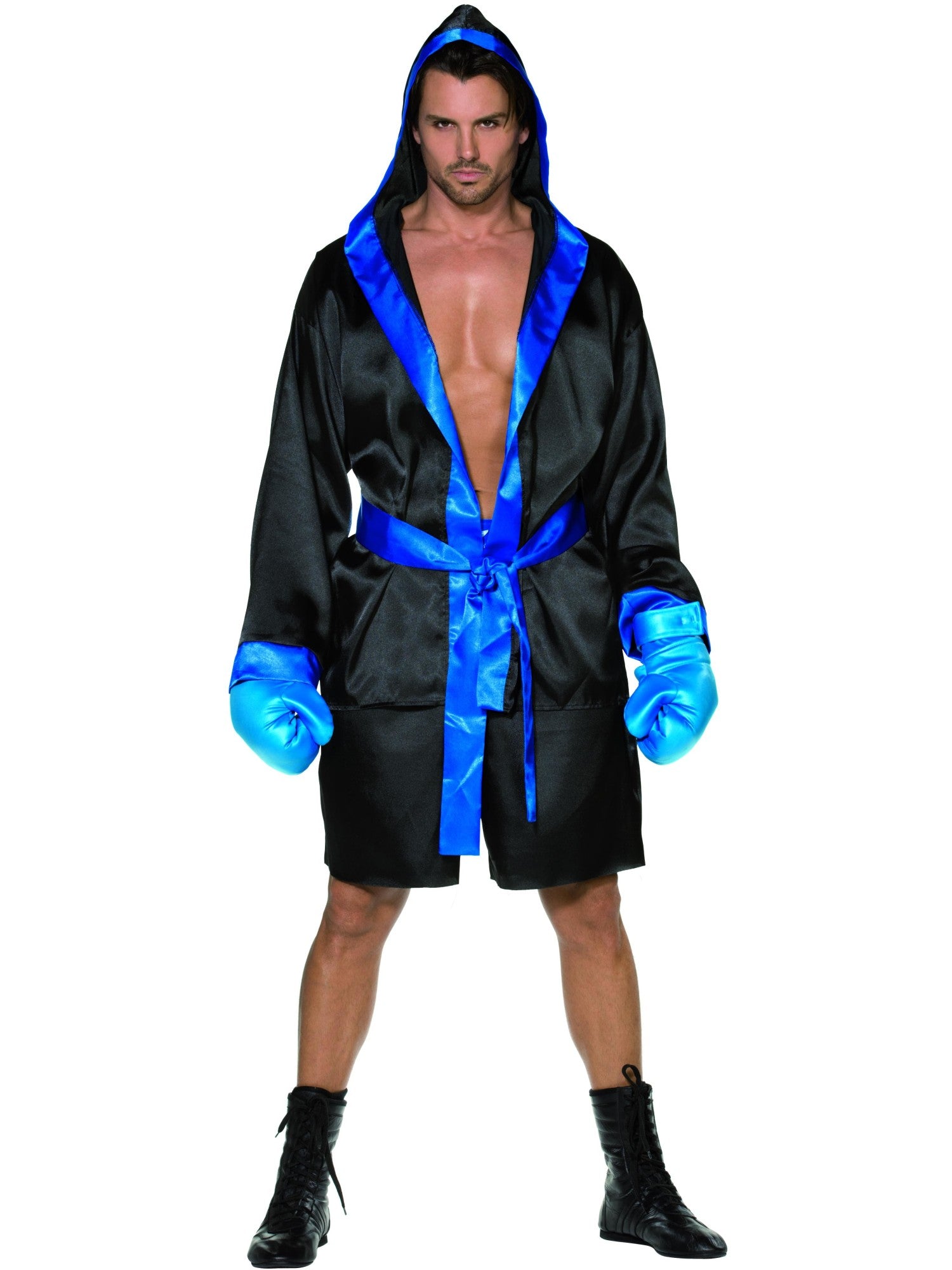 smiffys-fever-boxer-herren-kost-m-schwarz-mit-mantel-handsch image 4