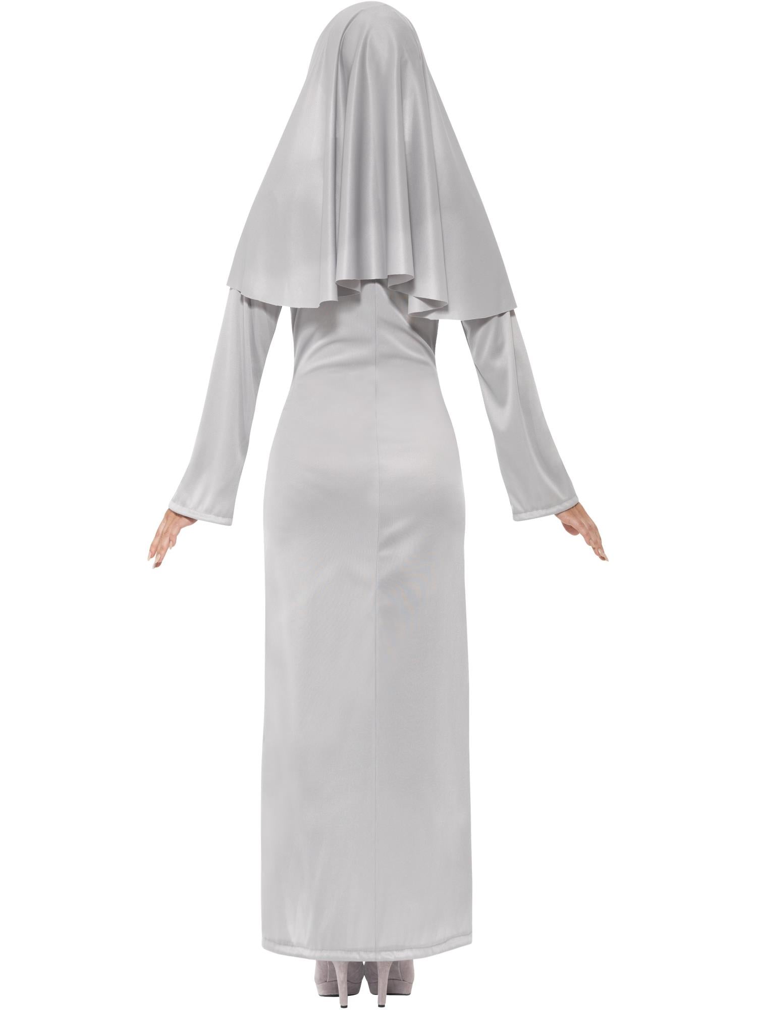 smiffys-fever-gothic-nonnenkost-m-damen-grau-mit-haube image 2