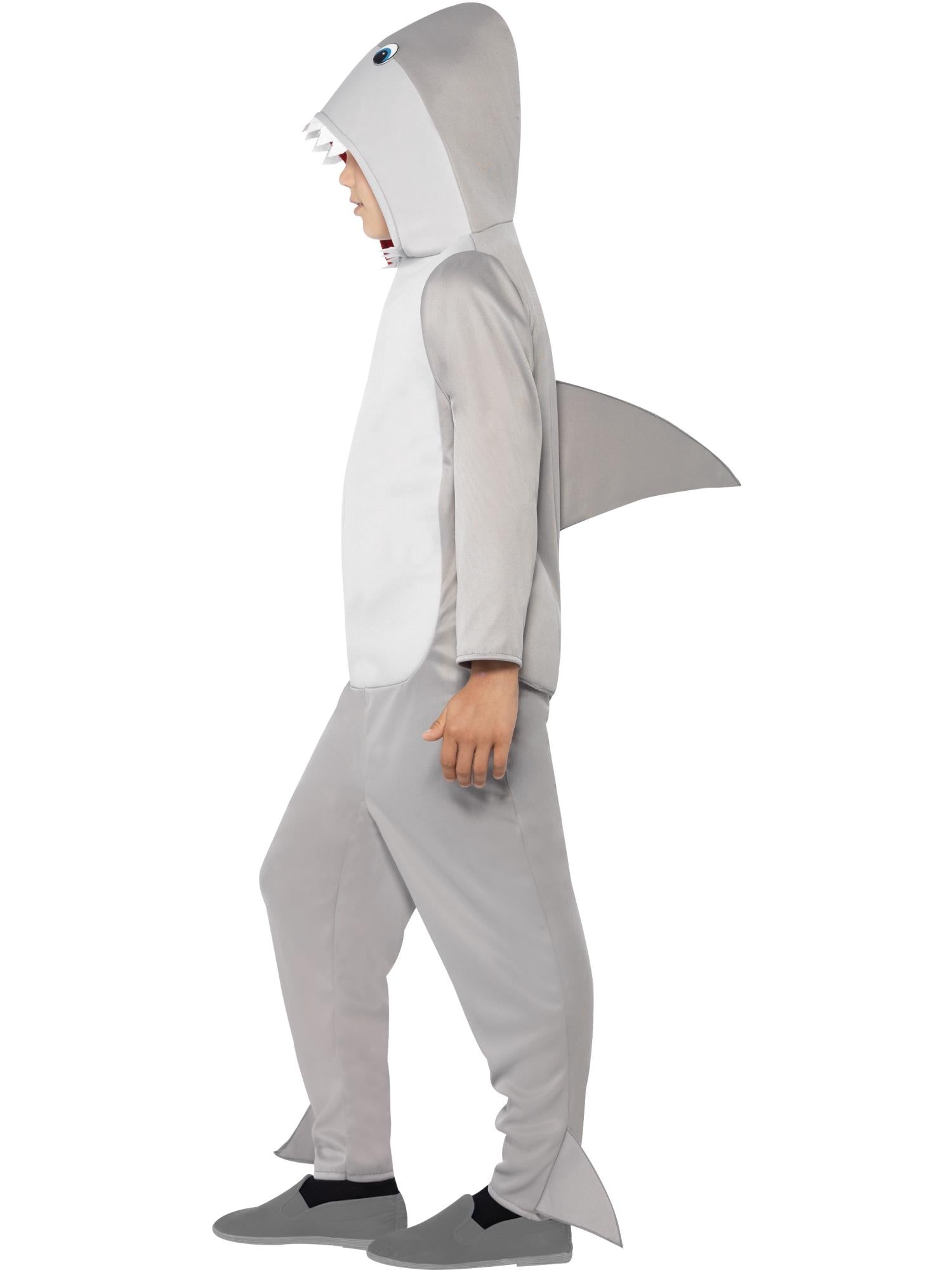 smiffys-fever-hai-kinderkost-m-grau-overall-mit-kapuze image 3