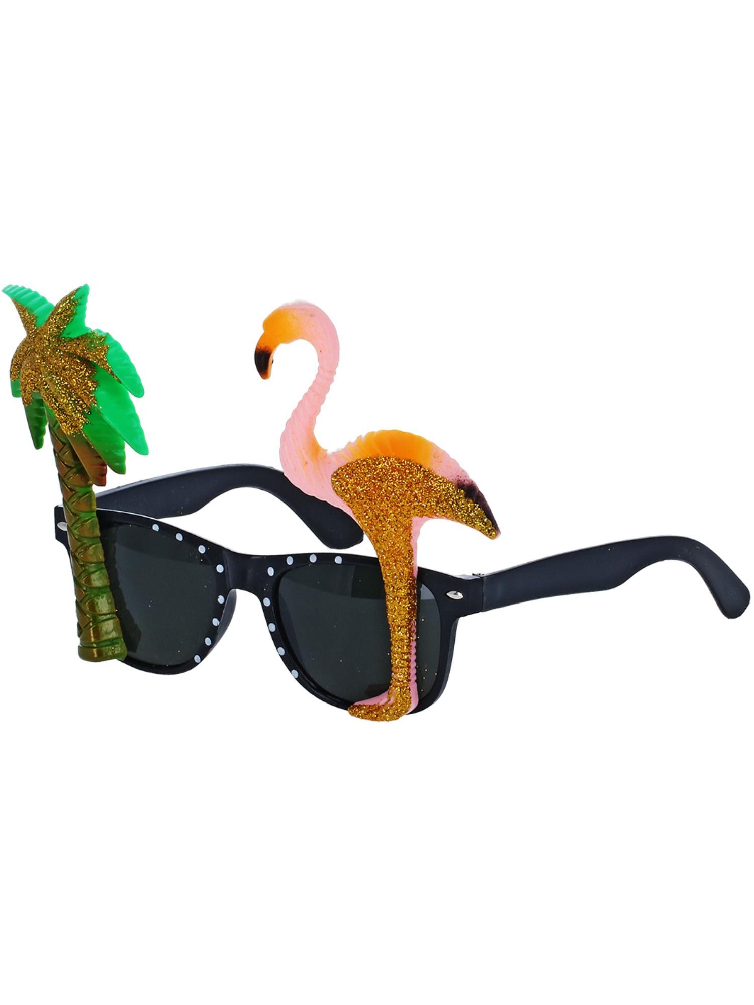 smiffys-fever-specs-partybrille-flamingo-palme-schwarz image 3