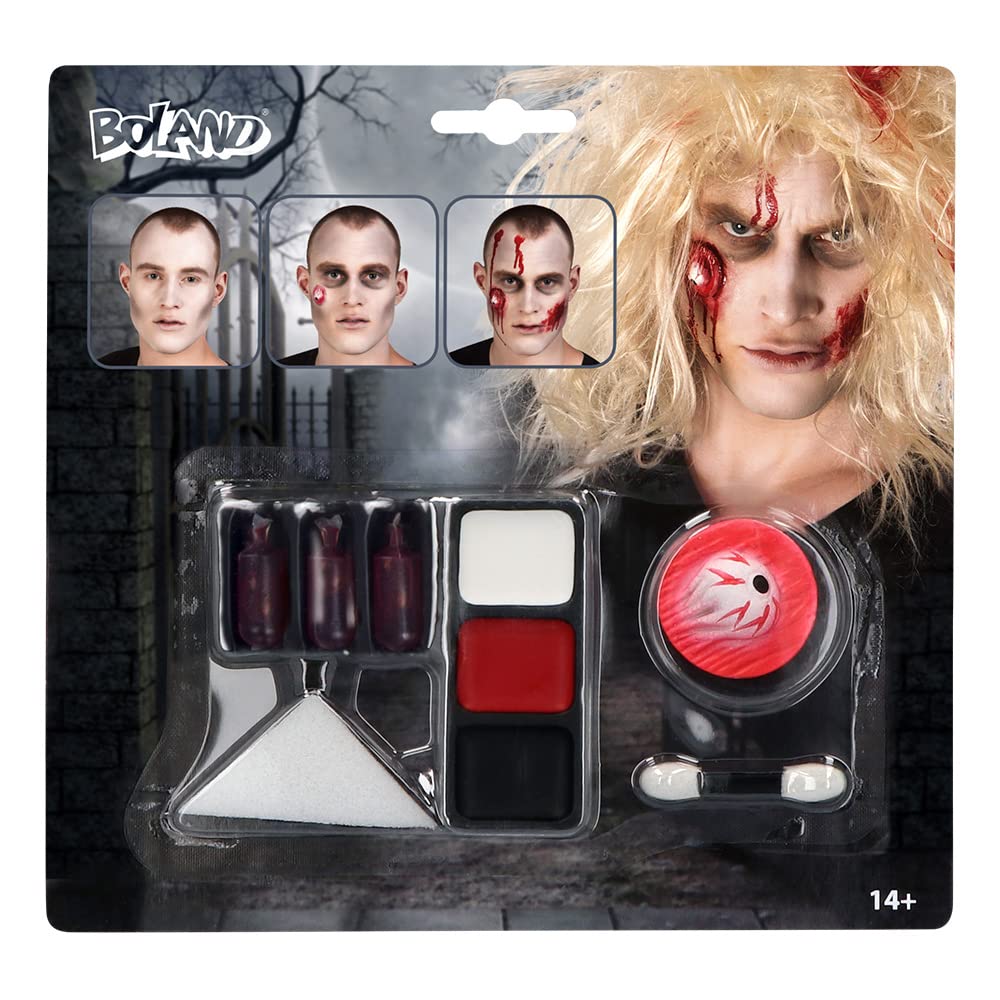 boland-zombie-schminkset-mit-theaterblut-und-latex-wunde image 1