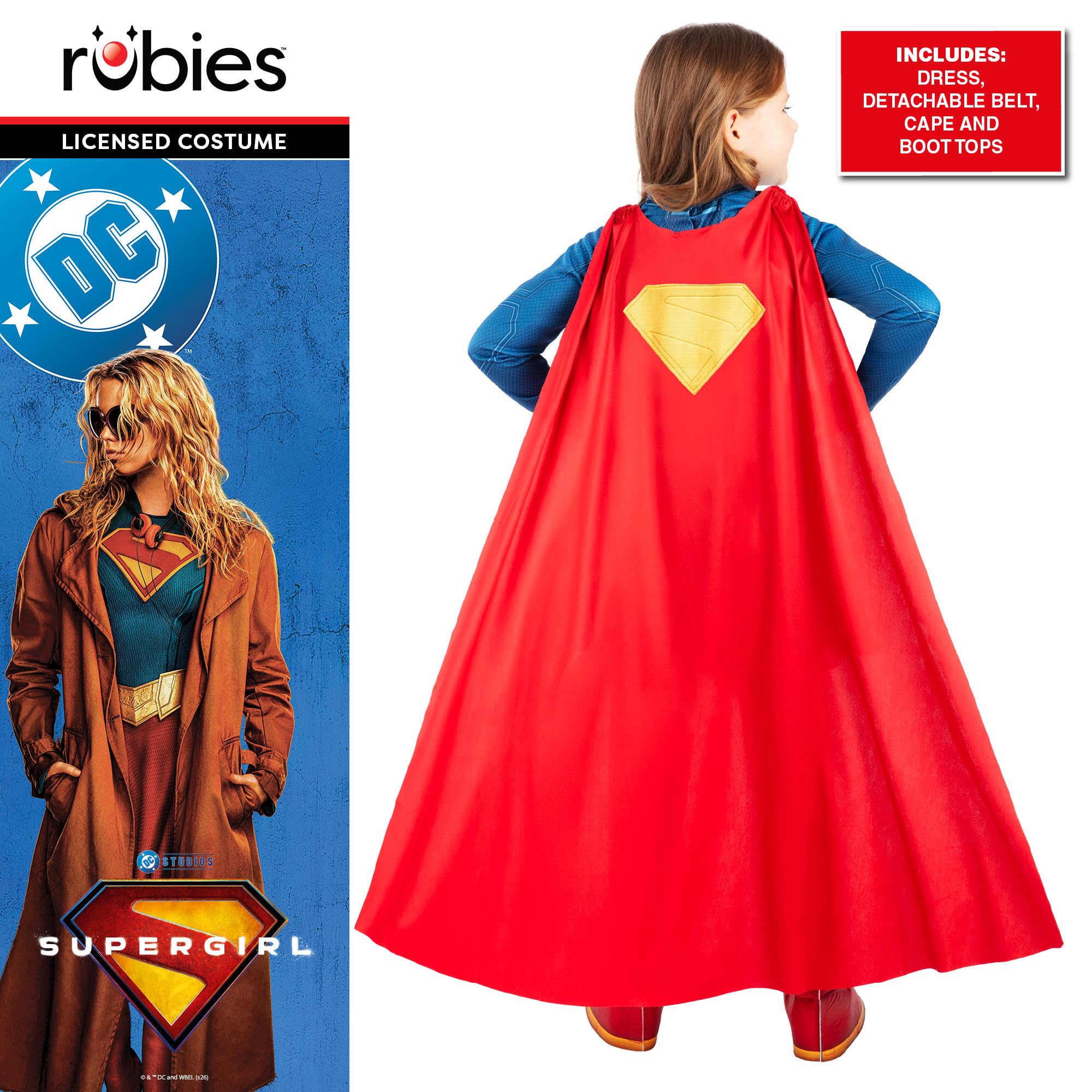 rubie-s-deluxe-supergirl-kost-m-kinder-5-6-jahre-deluxe image 4