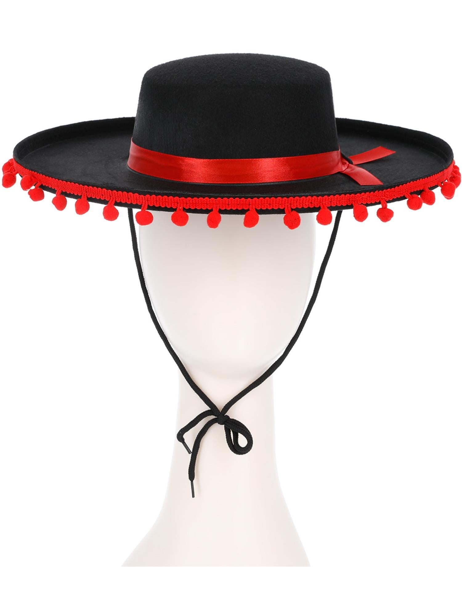 smiffys-fever-day-of-the-dead-senor-hut-schwarz-rot image 2