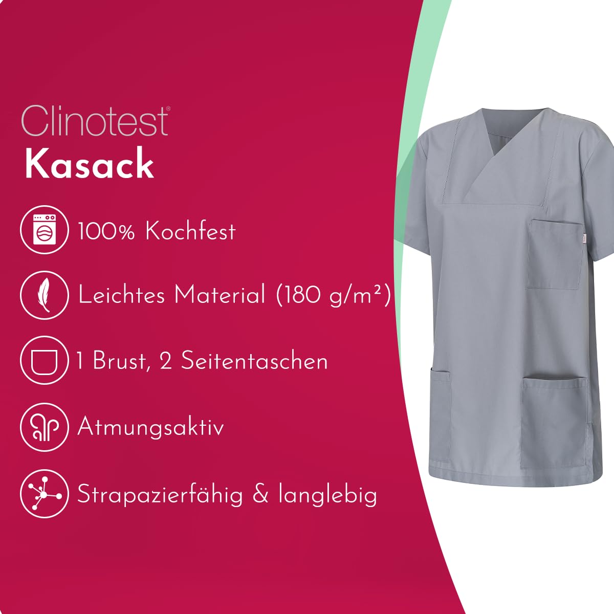 clinotest-personal-schlupfkasack-anna-anton-v-ausschnitt-unisex image 1