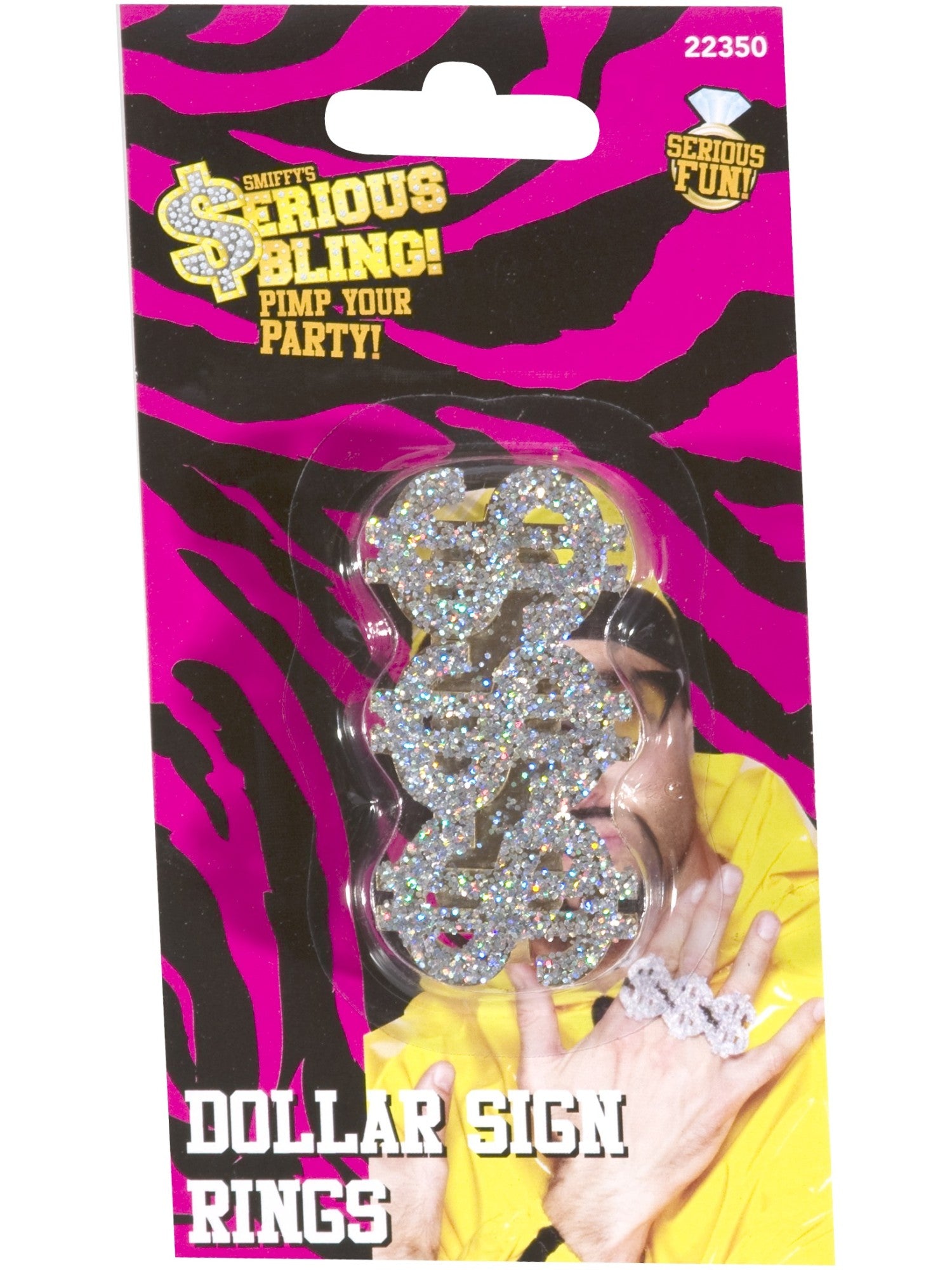 smiffys-fever-dollar-rapper-ring-silber-3er image 2