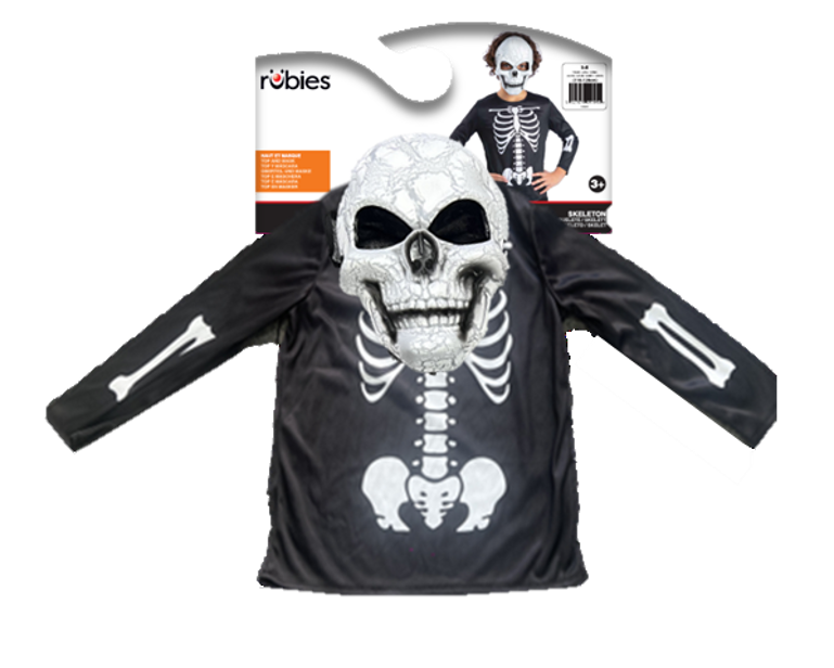 rubies-d-guisements-skelett-kost-m-kinder-top-maske image 2