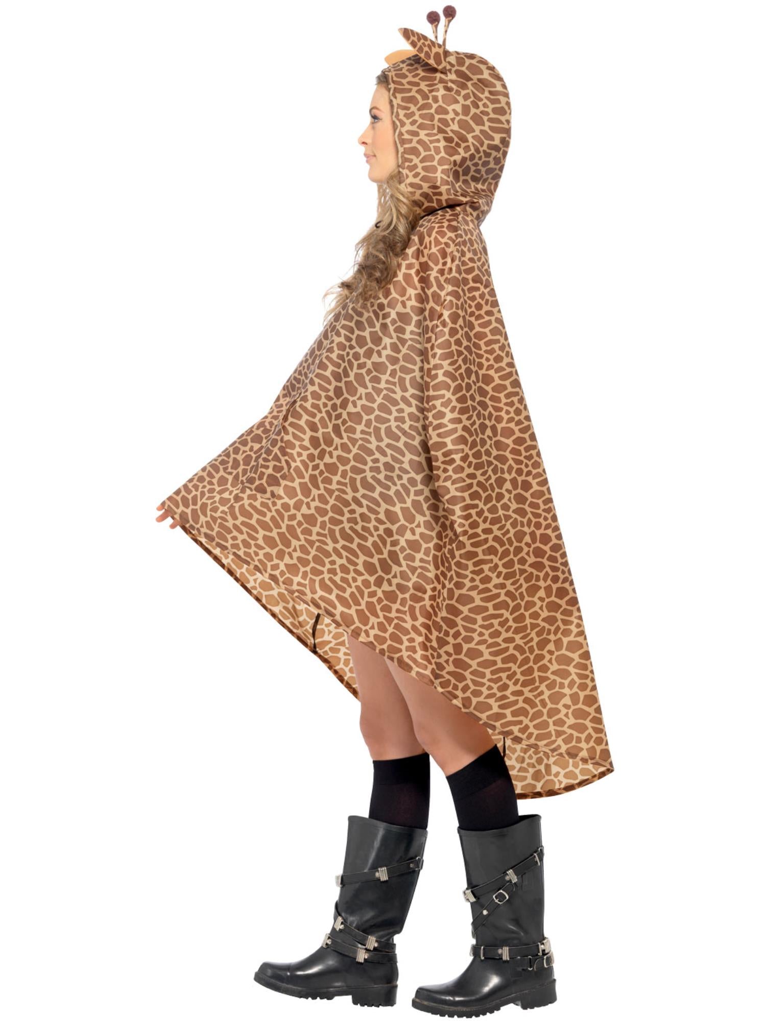 smiffys-fever-giraffe-party-poncho-kost-m-braun image 3