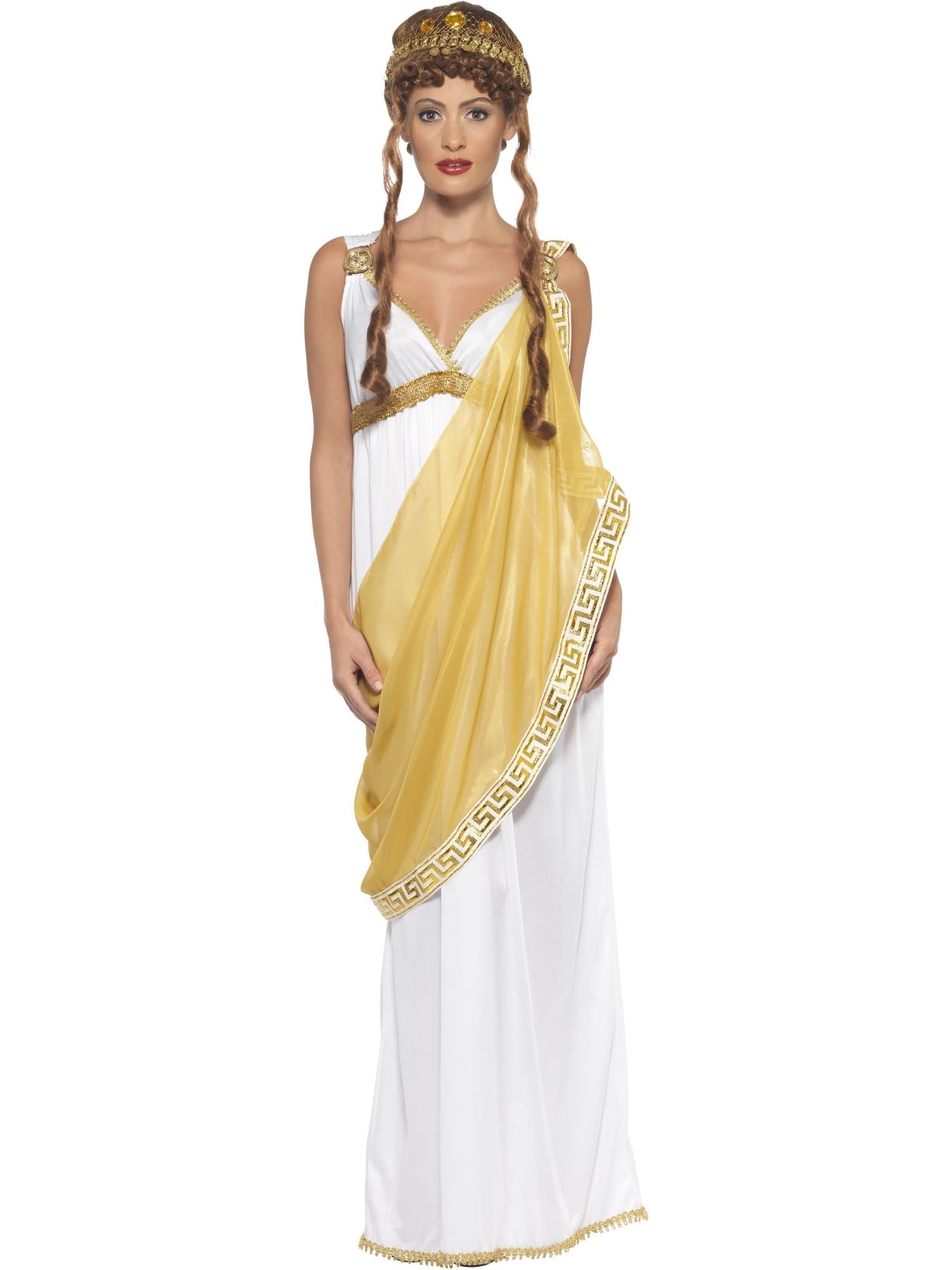 smiffys-fever-helen-of-troy-kost-m-damen-wei-gold-s image 1