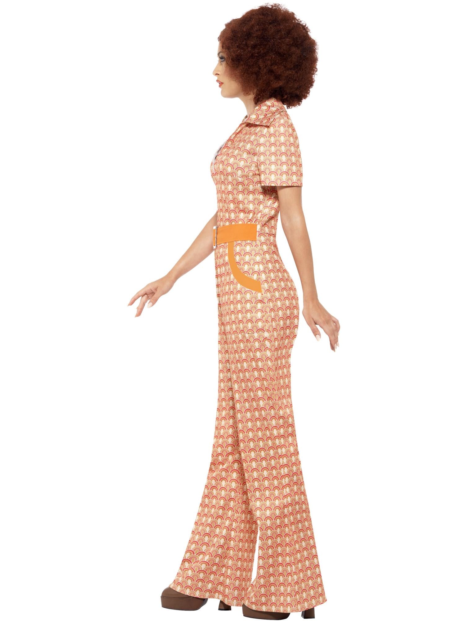 smiffys-fever-authentic-70s-chic-kost-m-orange-jumpsuit-damen image 3