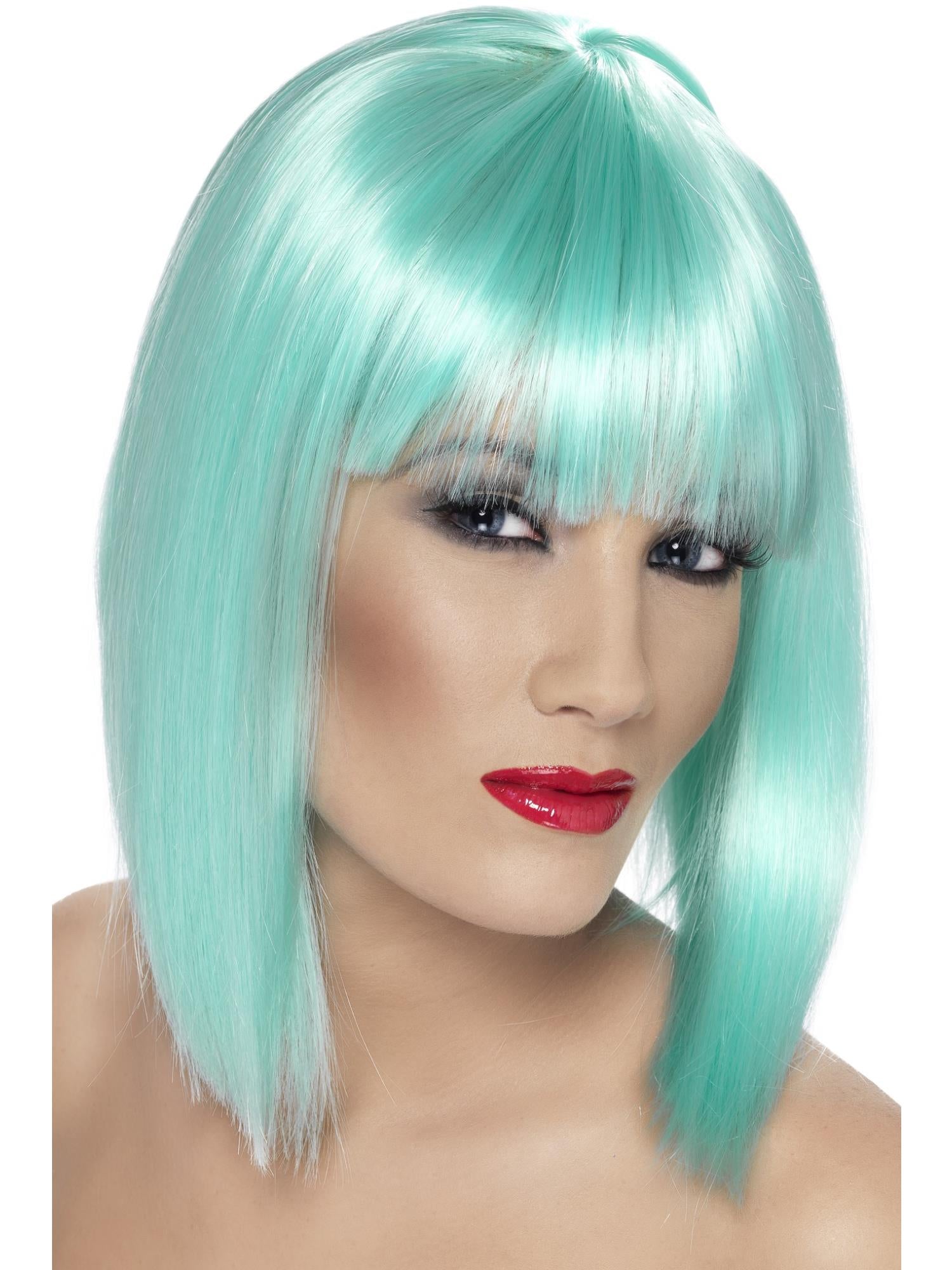 smiffys-glam-bob-per-cke-neongr-n-mit-pony image 7