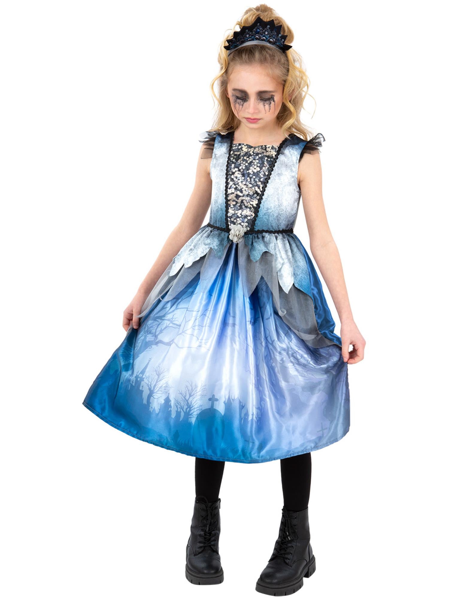 smiffys-fever-spirit-bride-kost-m-m-dchen-s-blau image 3