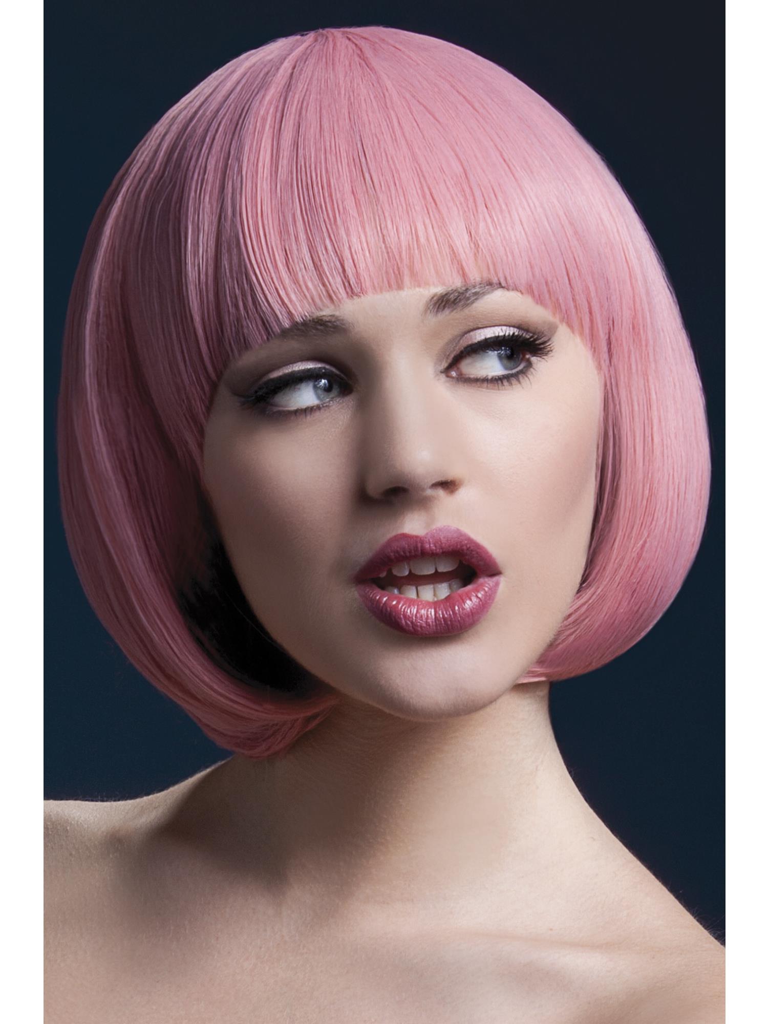 smiffys-fever-mia-bob-per-cke-schwarz-mit-pony-hitzestylbar image 3