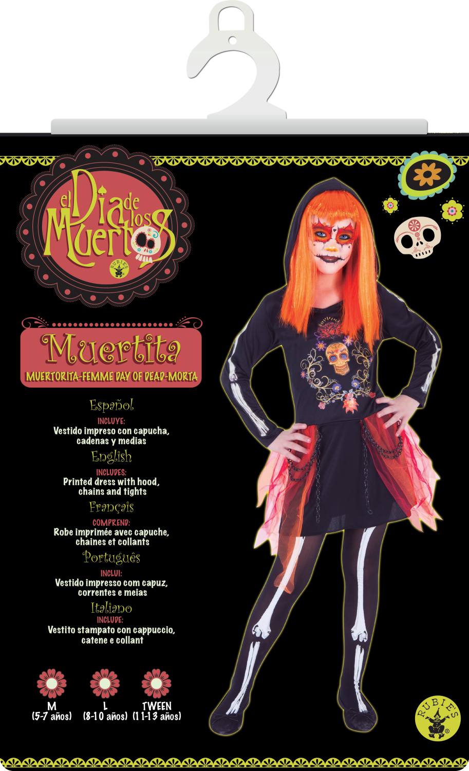 rubies-dia-de-los-muertos-kost-m-m-dchen-mit-tutu image 3