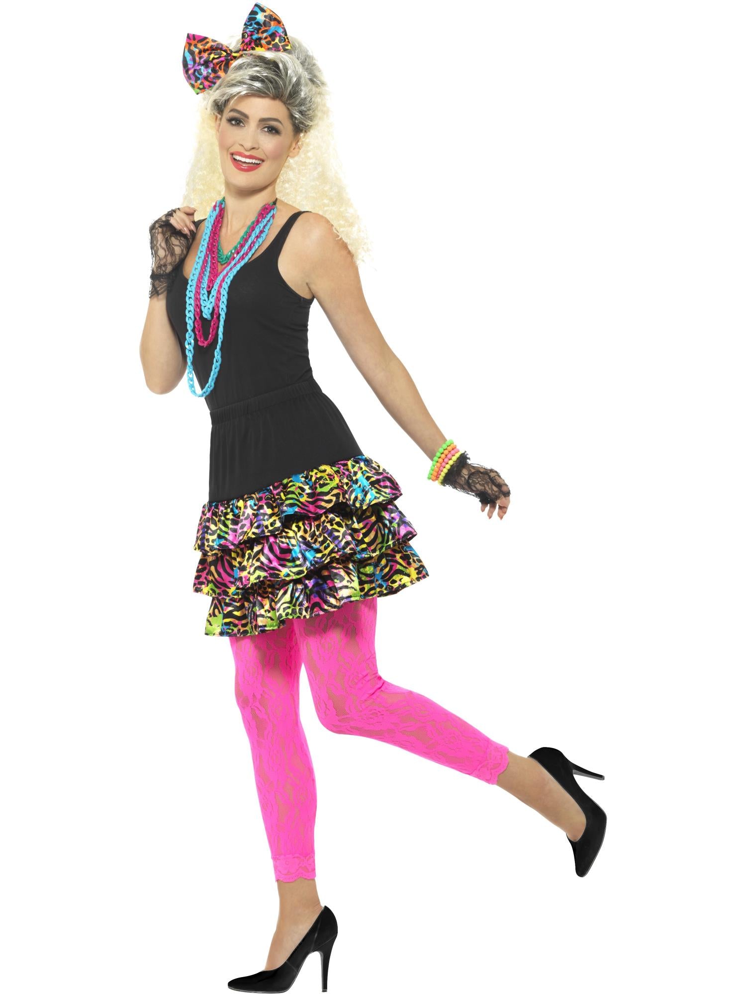 smiffys-fever-80s-party-girl-kost-mset-bunt-3-teilig-damen image 3