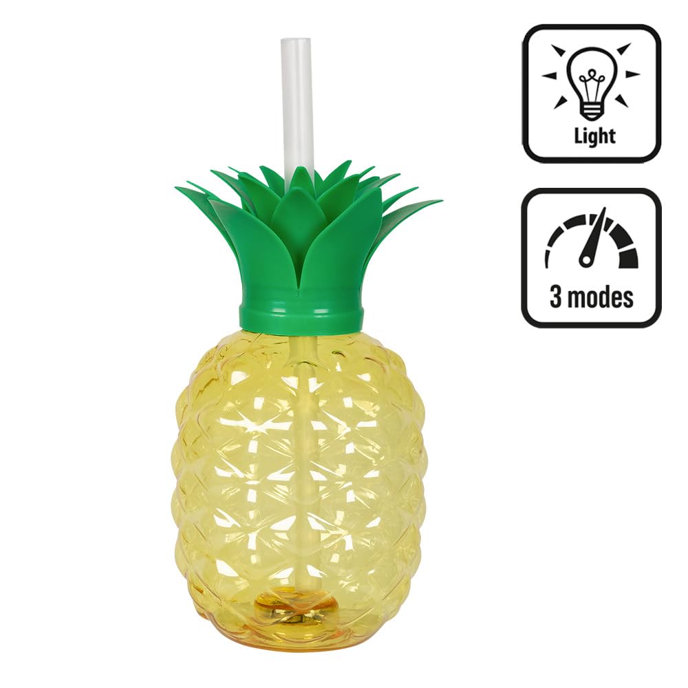 boland-accessories-led-becher-ananas-trinkbecher-50-cl-mit-strohhalm image 2