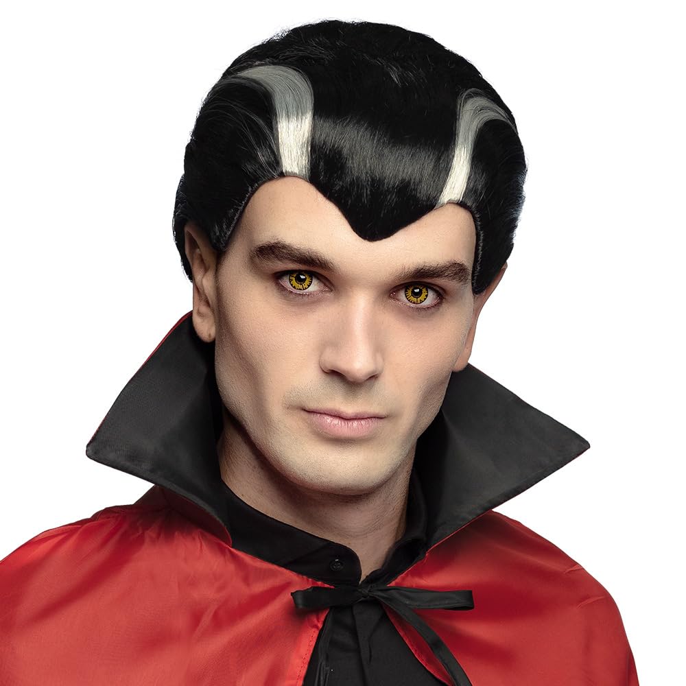 boland-wigs-vampir-per-cke-erwachsene-wei-schwarz-kurz image 1