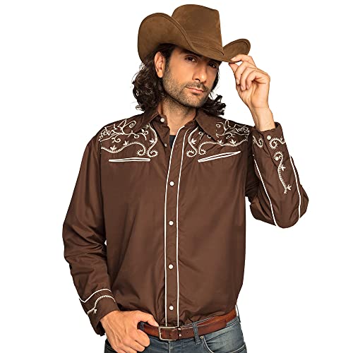 boland-western-hemd-braun-m-cowboy-kost-mhemd-polyester image 7