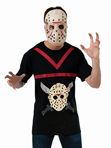 rubie-s-deluxe-jason-voorhees-t-shirt-maske-xl-horror image 2