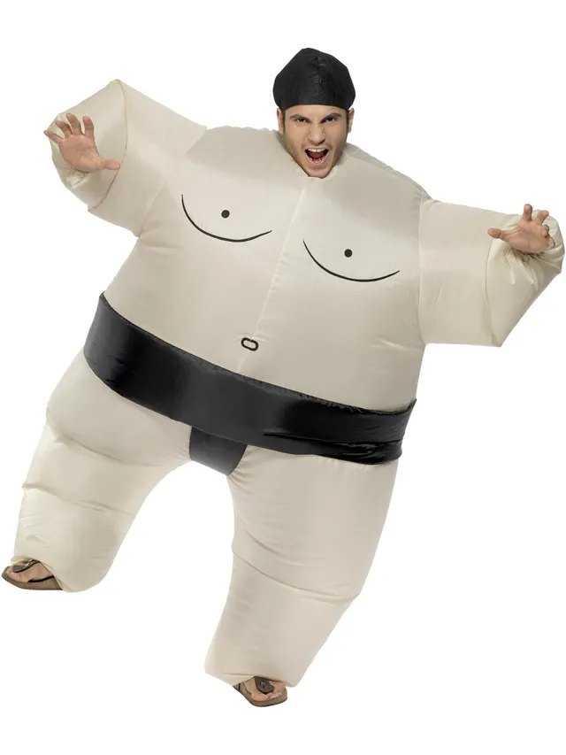 smiffys-fever-sumo-kost-m-aufblasbar-creme-herren image 1