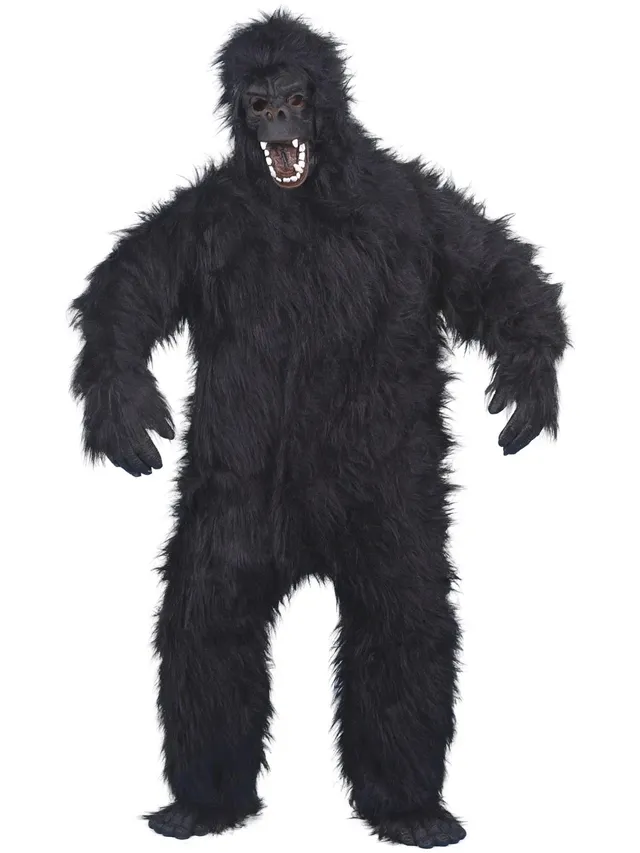 smiffys-fever-gorilla-kost-m-schwarz-komplettset-erwachsene image 1