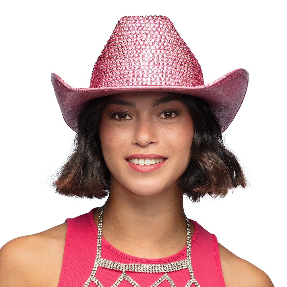 boland-tomorrow-cowboyhut-hotpink-mit-schmucksteinen image 1