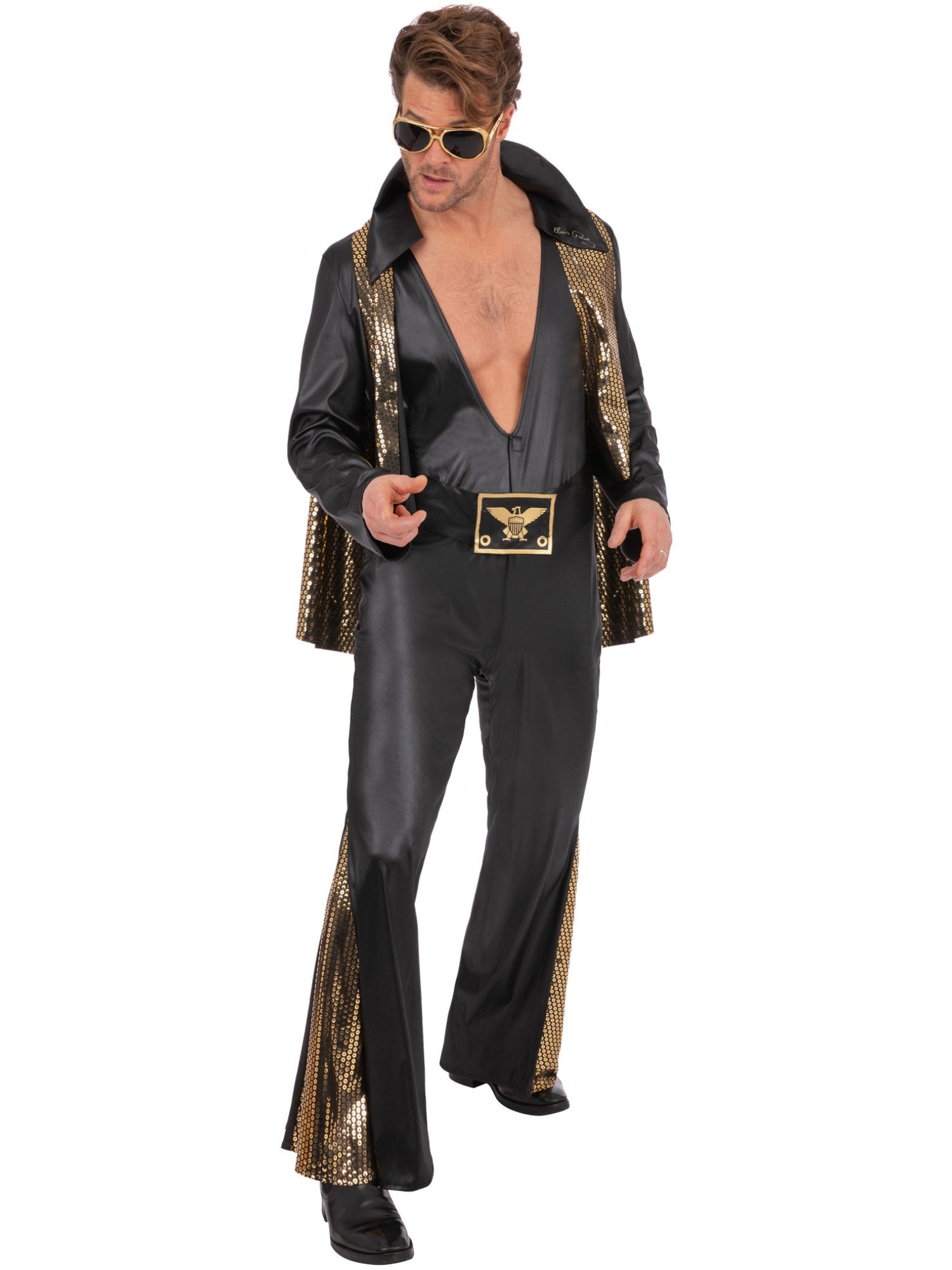 smiffys-fever-elvis-jumpsuit-herren-schwarz-mit-cape image 3