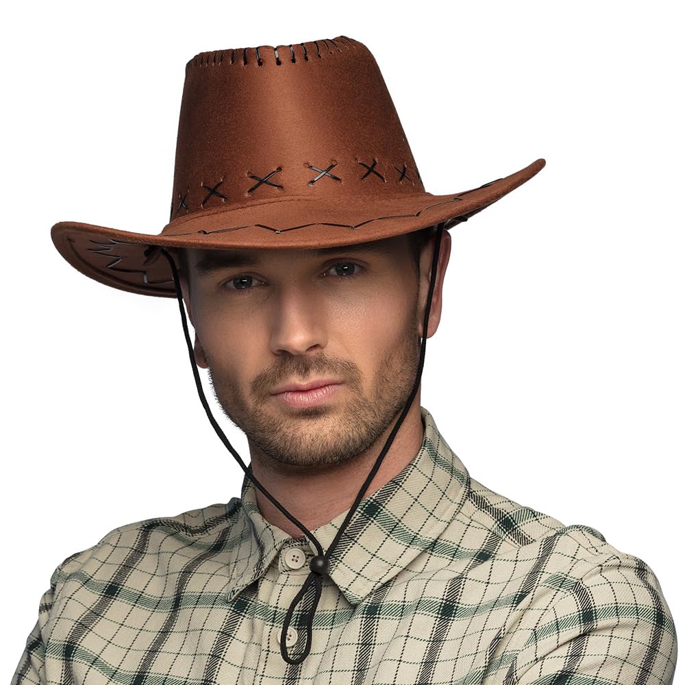 boland-accessories-cowboy-hut-braun-lederoptik-herren image 2