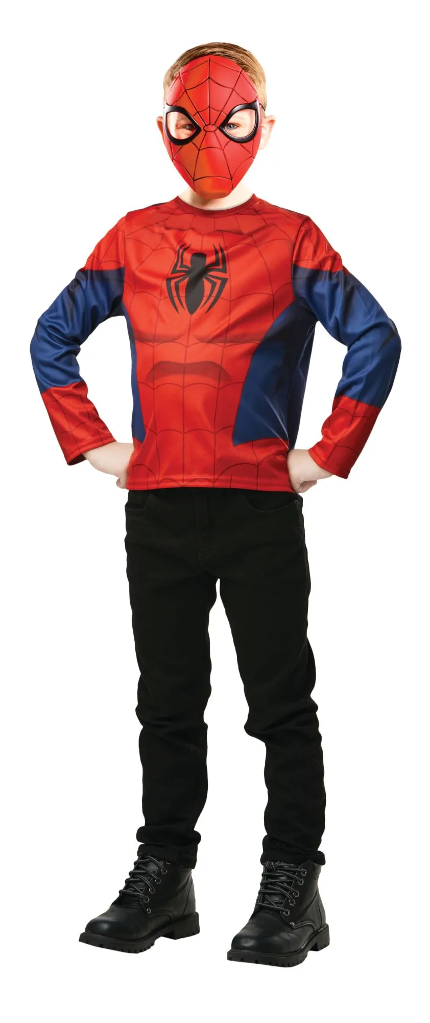 rubies-spider-man-top-maske-kost-m-set-rot-blau-jersey image 1