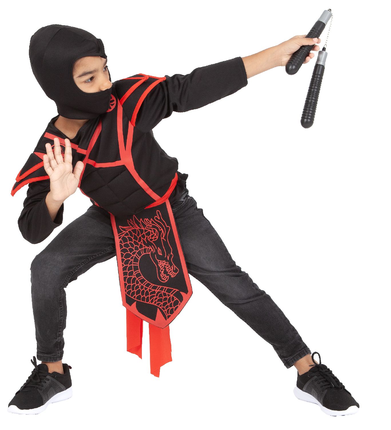 rubies-ninja-kost-m-kinder-5-8-jahre-mit-nunchaku-set image 1