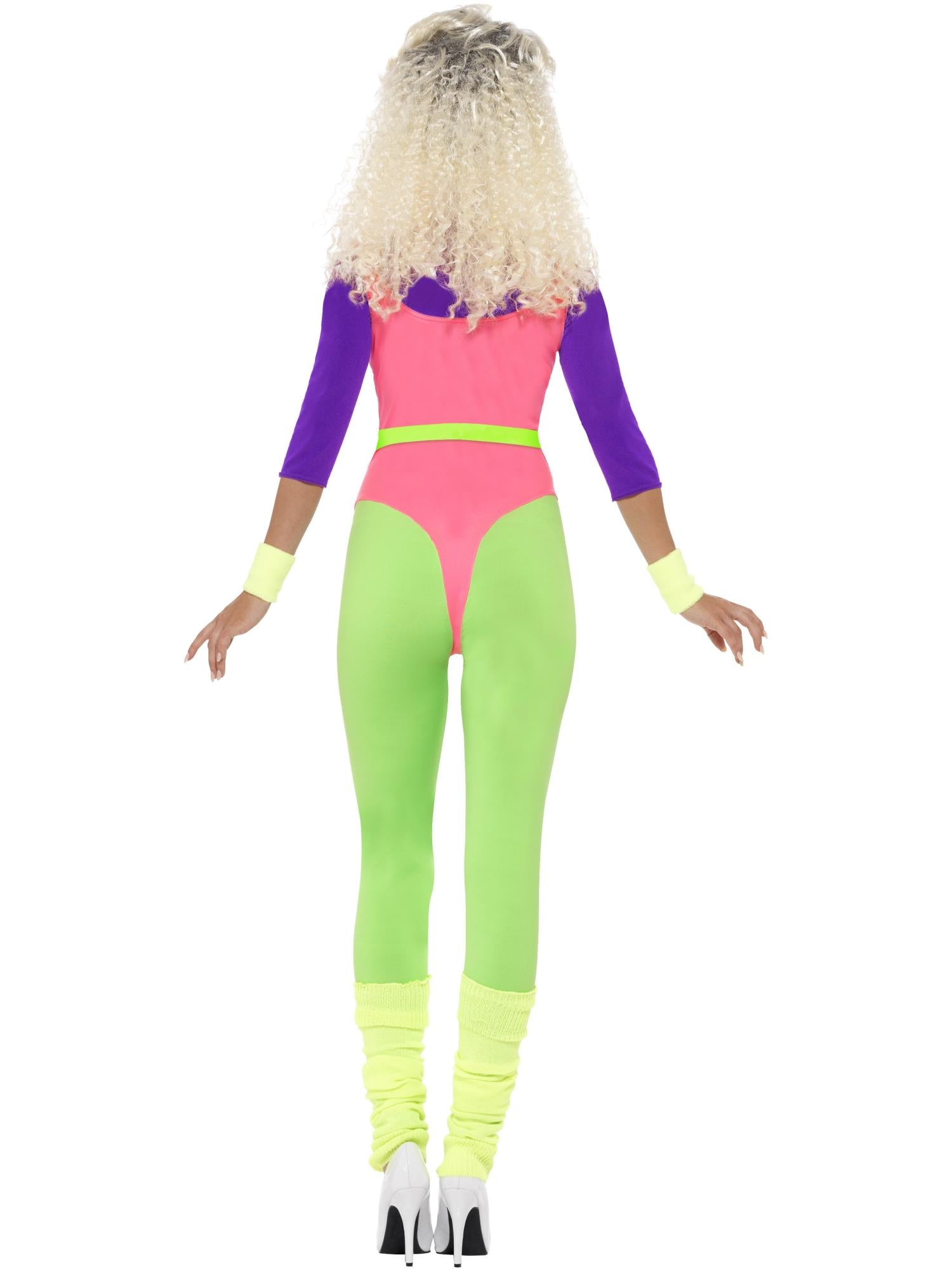 smiffys-fever-80s-work-out-kost-m-neon-jumpsuit-s image 2