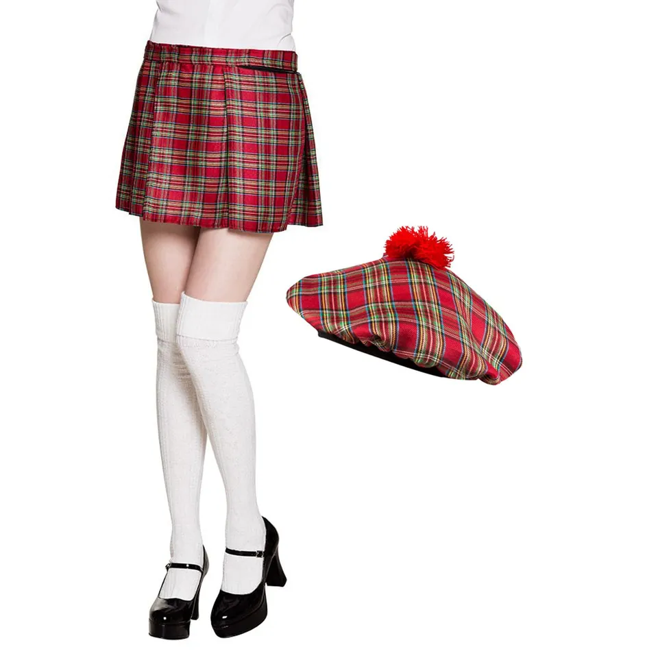 boland-schotten-set-damen-rot-kilt-barrett image 1