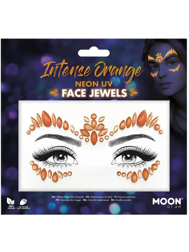 smiffys-makeup-fx-moon-glow-face-jewels-orange image 1
