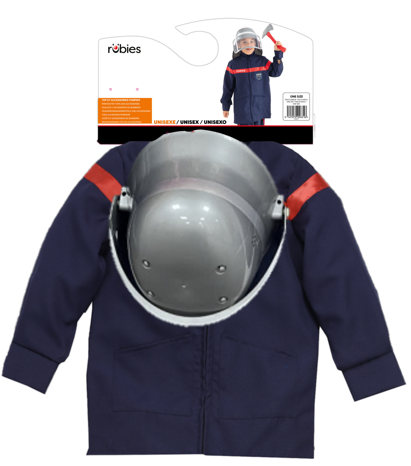 rubies-feuerwehr-kost-m-jacke-helm-marineblau-set image 4