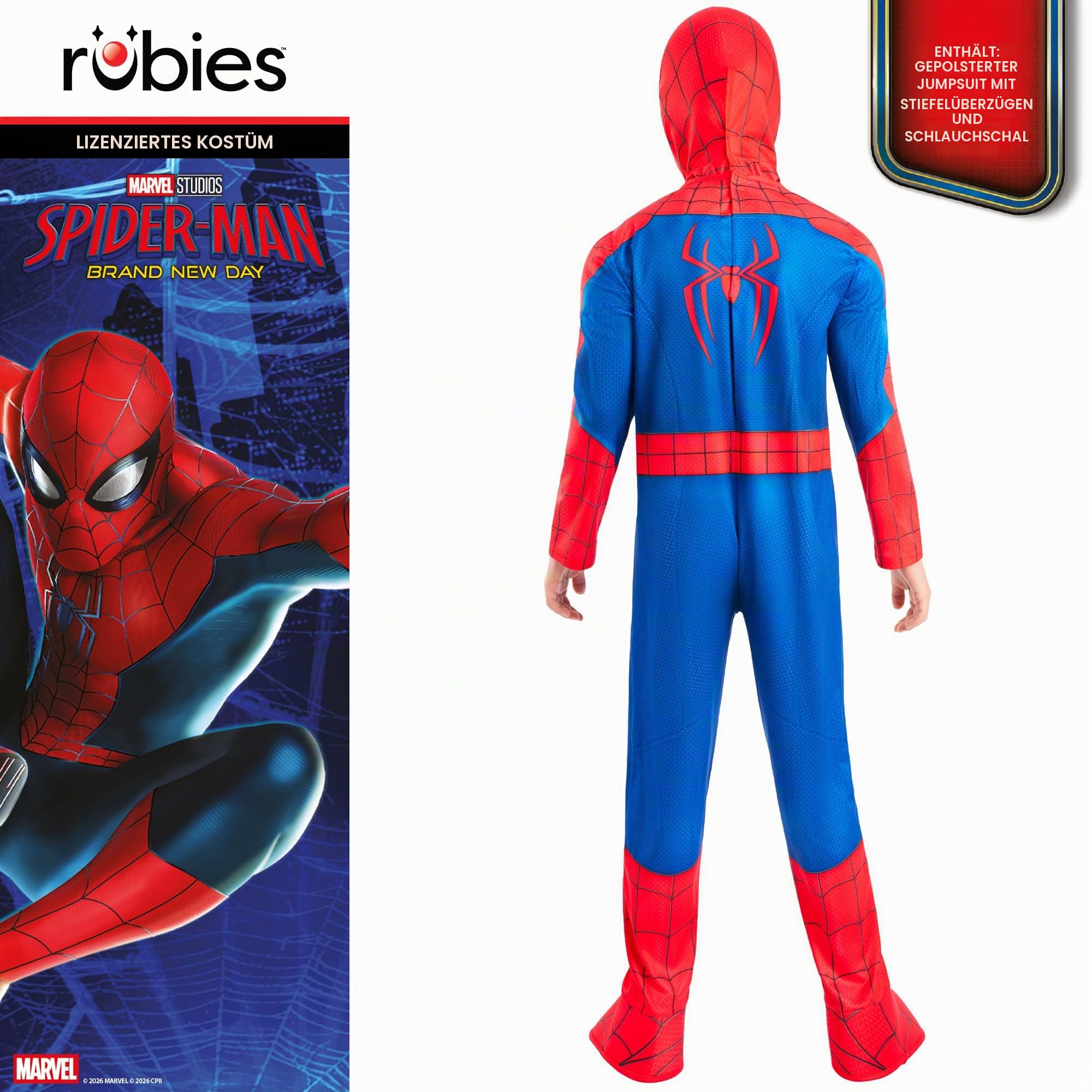 rubie-s-deluxe-spider-man-kinderkost-m-3-4-jahre-anzug image 2