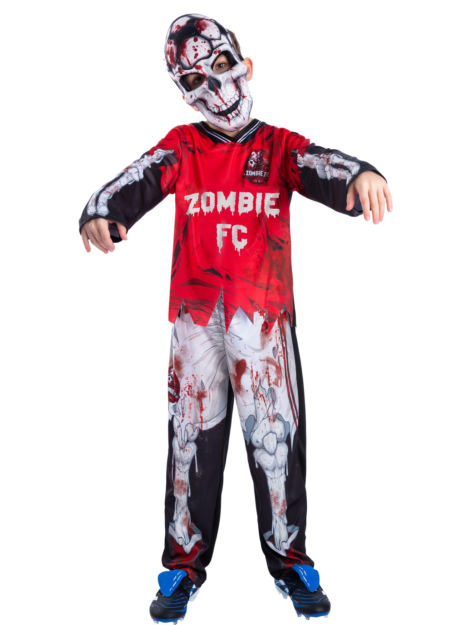 smiffys-fever-zombie-fc-kost-m-kinder-rot-3-teilig-mit-maske image 1