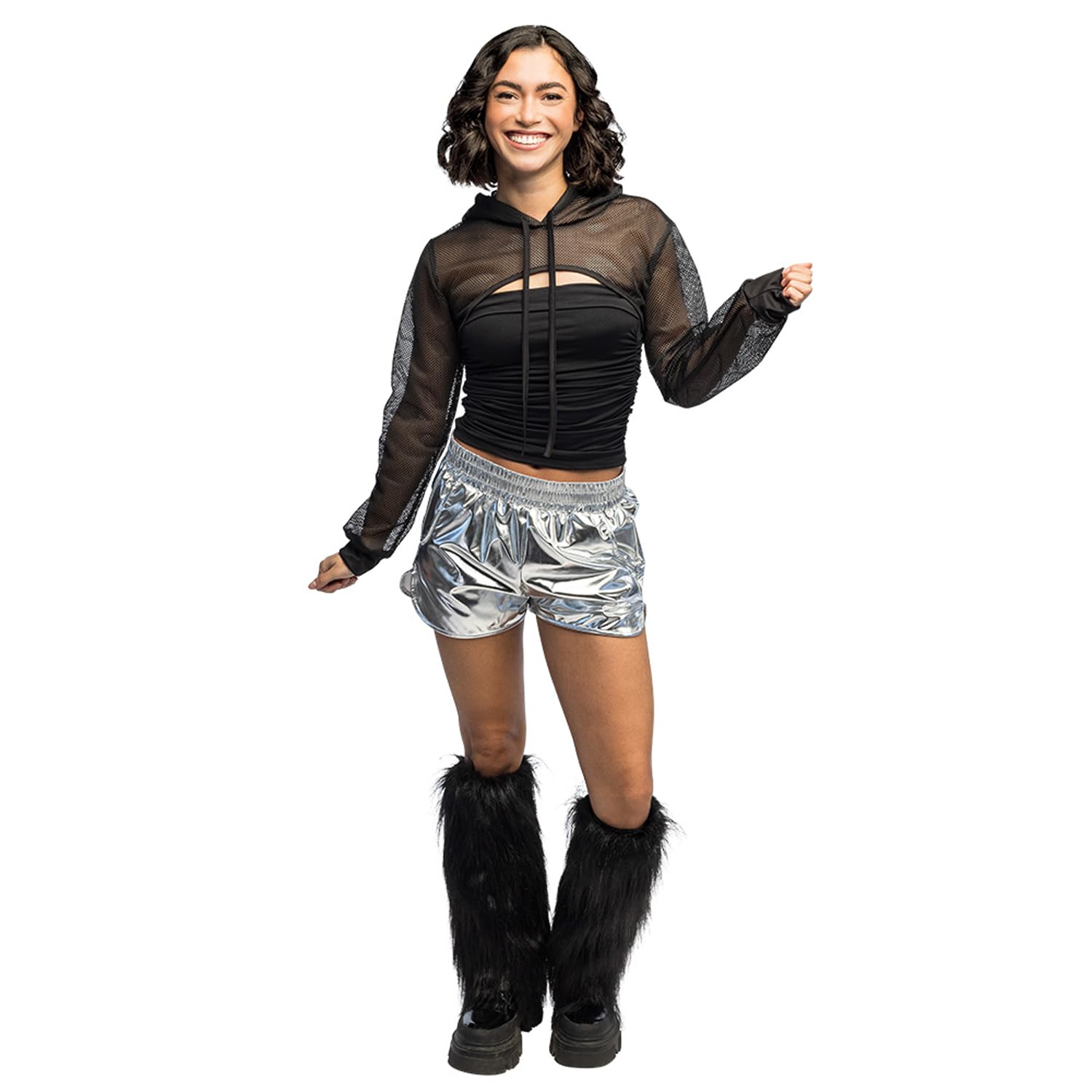 boland-shiny-hotpants-silber-m-metallic-shorts image 2