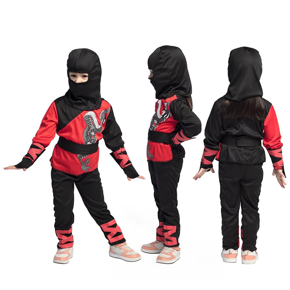 boland-ninja-warrior-kinderkost-m-3-4-jahre-rot-mit-drache image 2