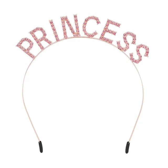 boland-princess-haarreif-diadem-metall-pink-glitzersteine image 1