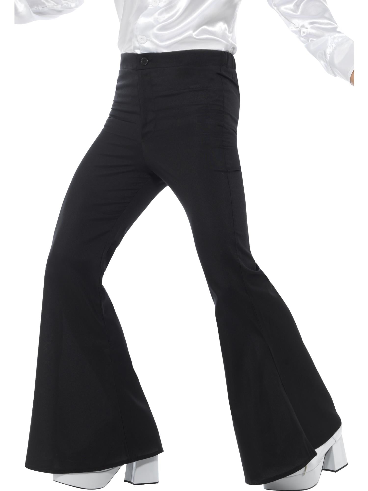 smiffys-fever-schlaghose-herren-schwarz-70er-kost-m-hose image 1