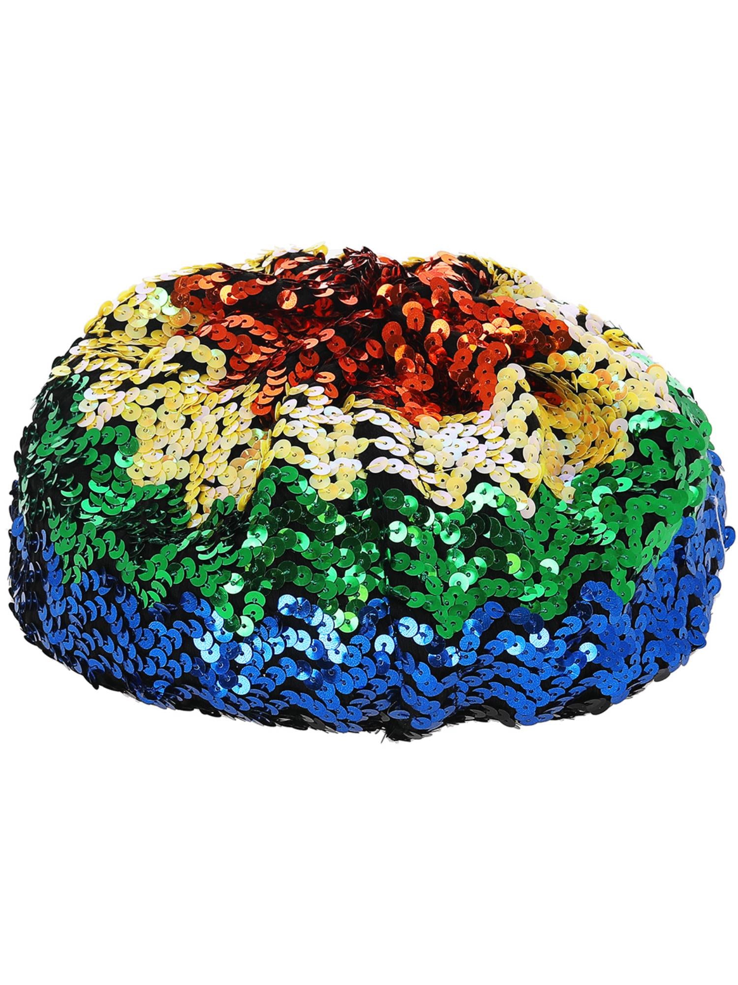 smiffys-fever-pailletten-barett-regenbogen-70er-disco-damen image 2