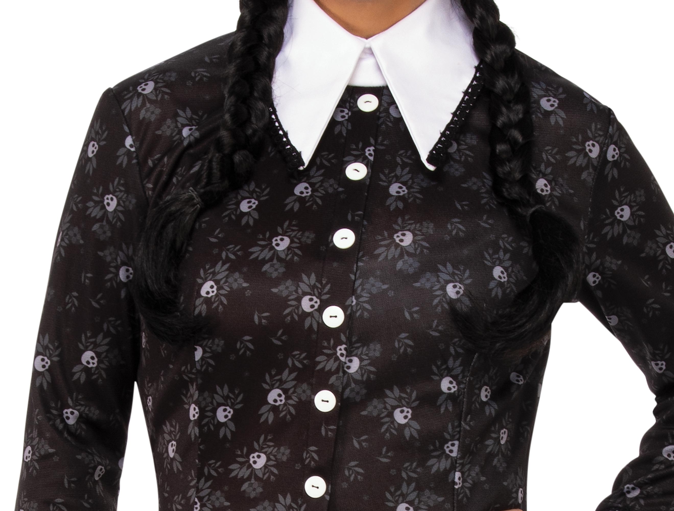 rubies-wednesday-addams-kost-m-damen-kleid-schwarz-wei image 2
